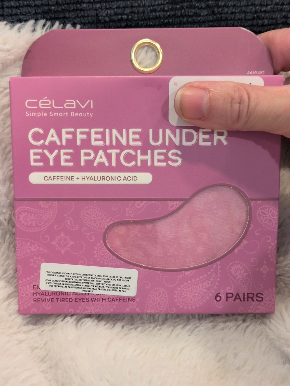 Celavi Pink Caffeine Under Eye Patches – 6 Pairs